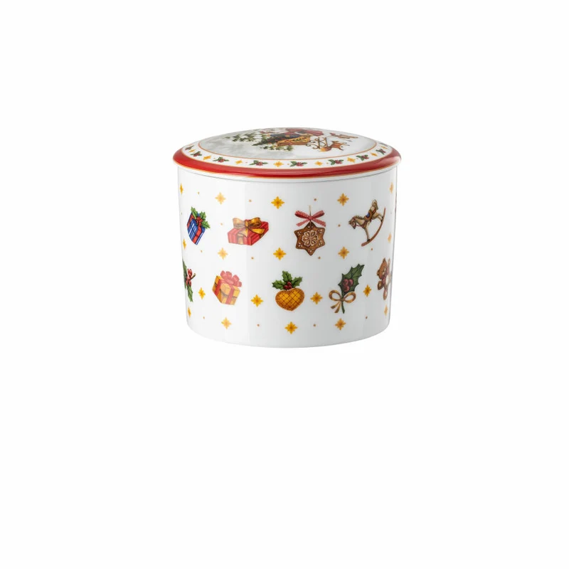 Hutschenreuther Dose groß Happy Wintertime, Plätzchendose, Porzellan, Mehrfarbig, 1.5 L, 02488-727470-24986