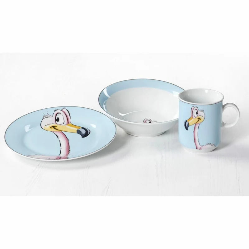 Ritzenhoff & Breker Happy Zoo Teller Flo, Kinderteller, Speiseteller, Kinder, Porzellan, 19 cm, 413397