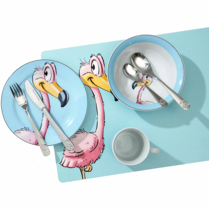Ritzenhoff & Breker Happy Zoo Teller Flo, Kinderteller, Speiseteller, Kinder, Porzellan, 19 cm, 413397
