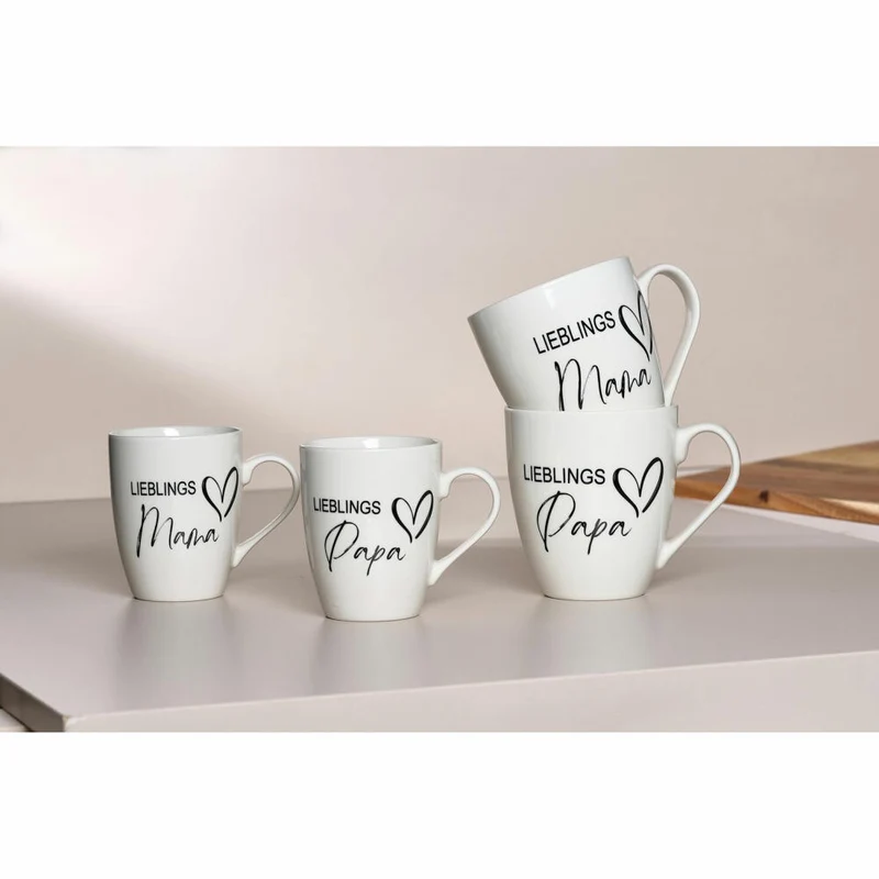 Ritzenhoff & Breker Papa Kaffeebecher, Kaffeetasse, Tasse, Becher, Porzellan, 310 ml, 413656