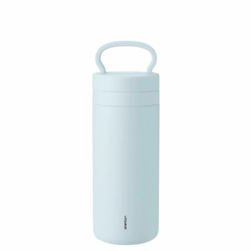 Stelton Thermobecher Tabi, Edelstahl, Kunststoff, Silikon, Soft Ice Blue, 400 ml, 370-1