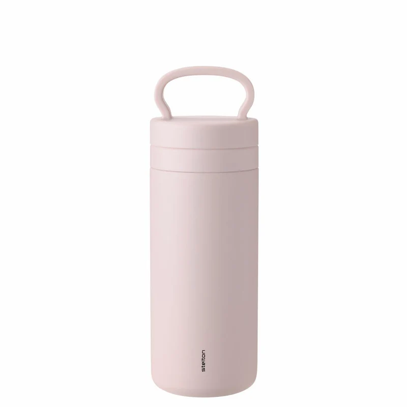 Stelton Thermobecher Tabi, Edelstahl, Kunststoff, Silikon, Dusty Rose, 400 ml, 370-2