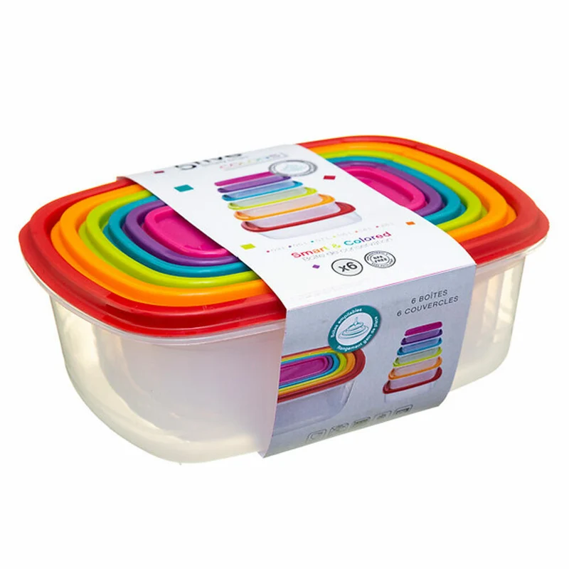 5five Simply Smart Aufbewahrungsdosen-Set Colors 6-tlg., Kunststoff, Mehrfarbig, 120393