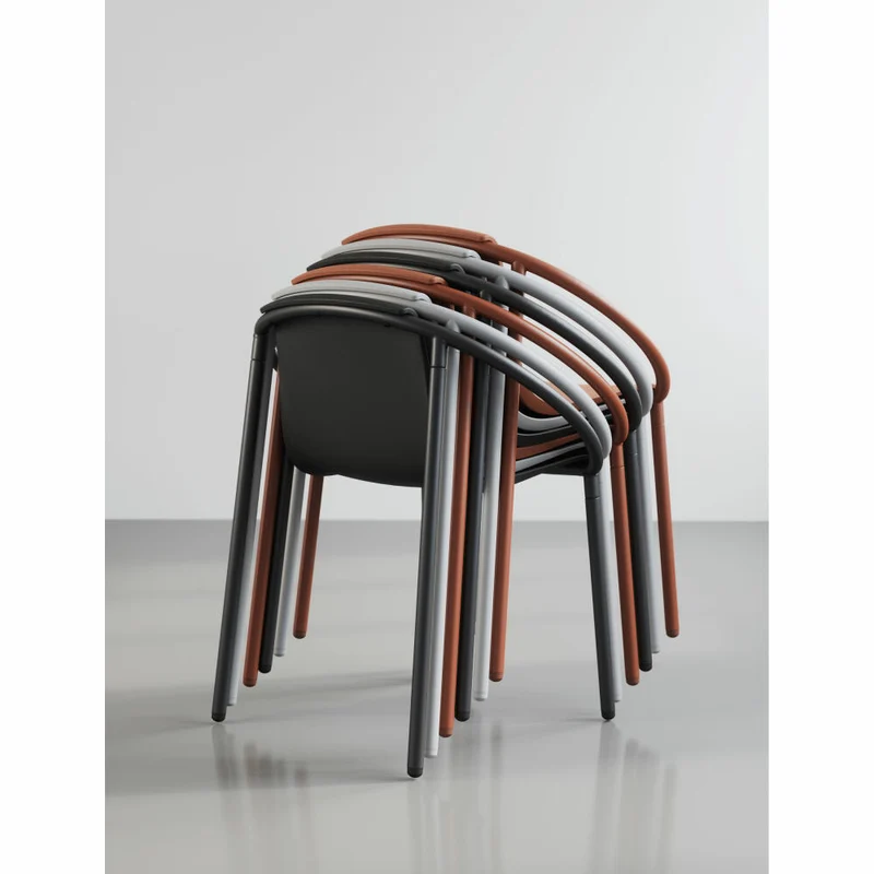 Umbra Stuhl Ringo, Esszimmerstuhl,Terassenstuhl, Stahl, Kunststoff, Terrakotta Braun, 55 x 64 x 74 cm, 1018223-1258