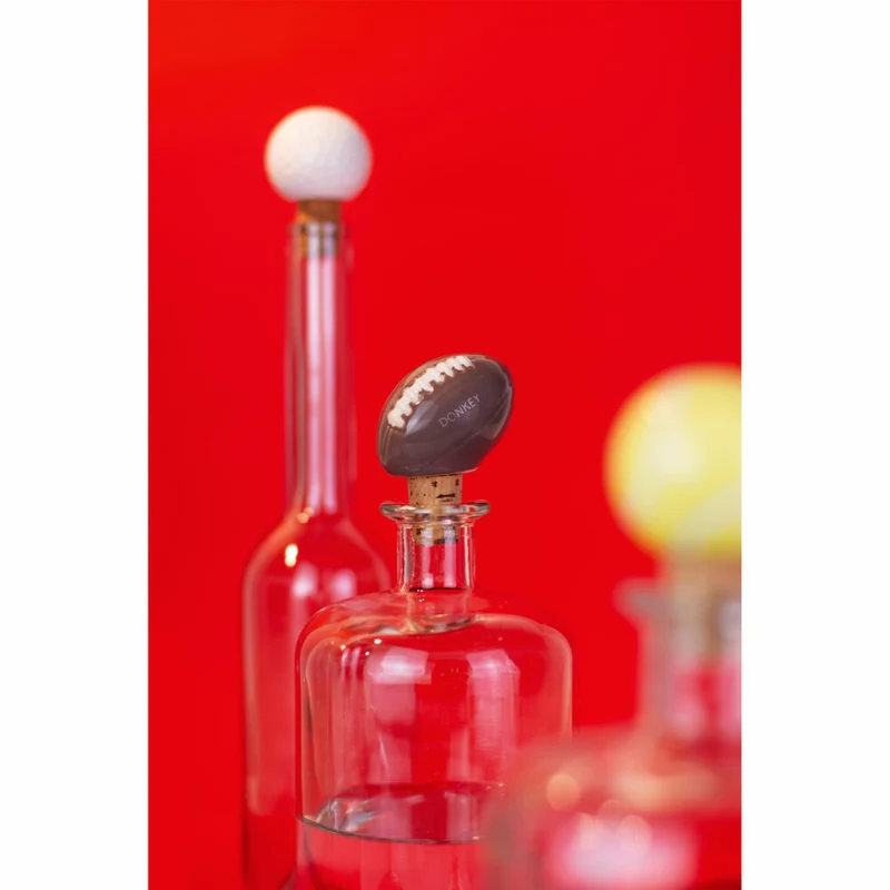 Donkey Products Flaschenverschluss Football, Flaschenkorken, Stopfen, Porzellan, Kork, Braun, 200632