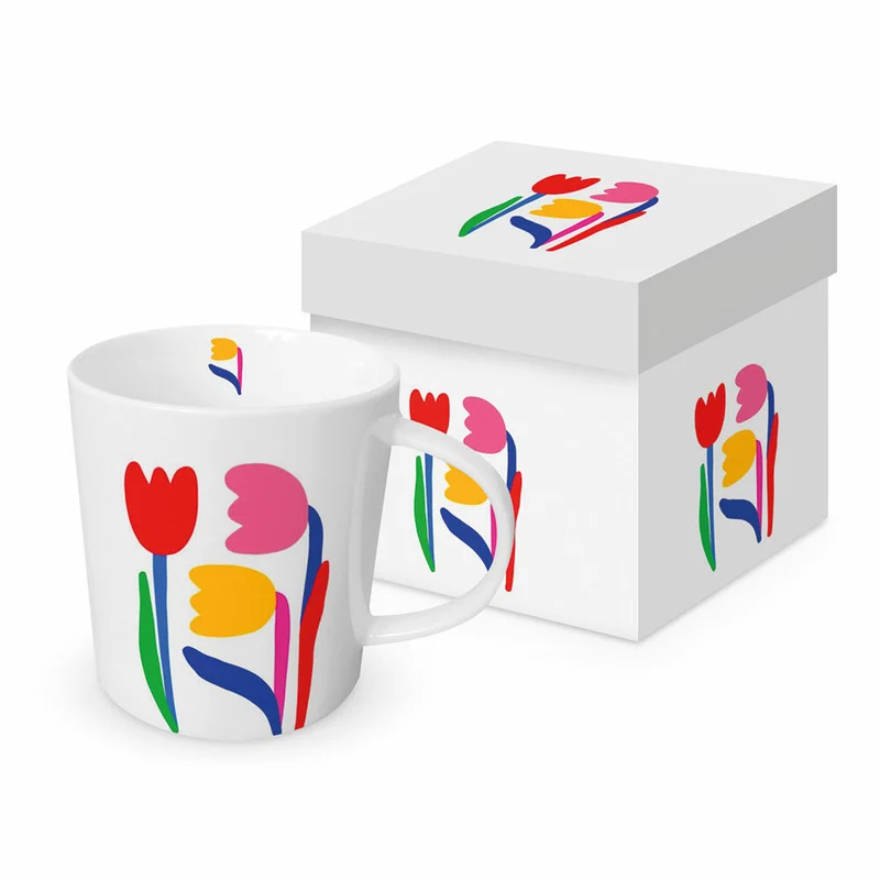 PPD Tulipes Trend Mug, in Geschenkbox, Henkelbecher, Kaffeebecher, Becher, Tasse, New Bone China, 400 ml, 160302546