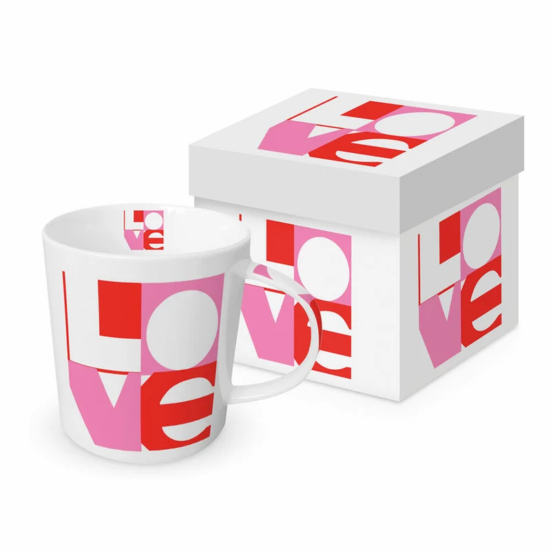 PPD Love Graphic Trend Mug, in Geschenkbox, Henkelbecher, Kaffeebecher, Becher, Tasse, New Bone China, 400 ml, 160302551