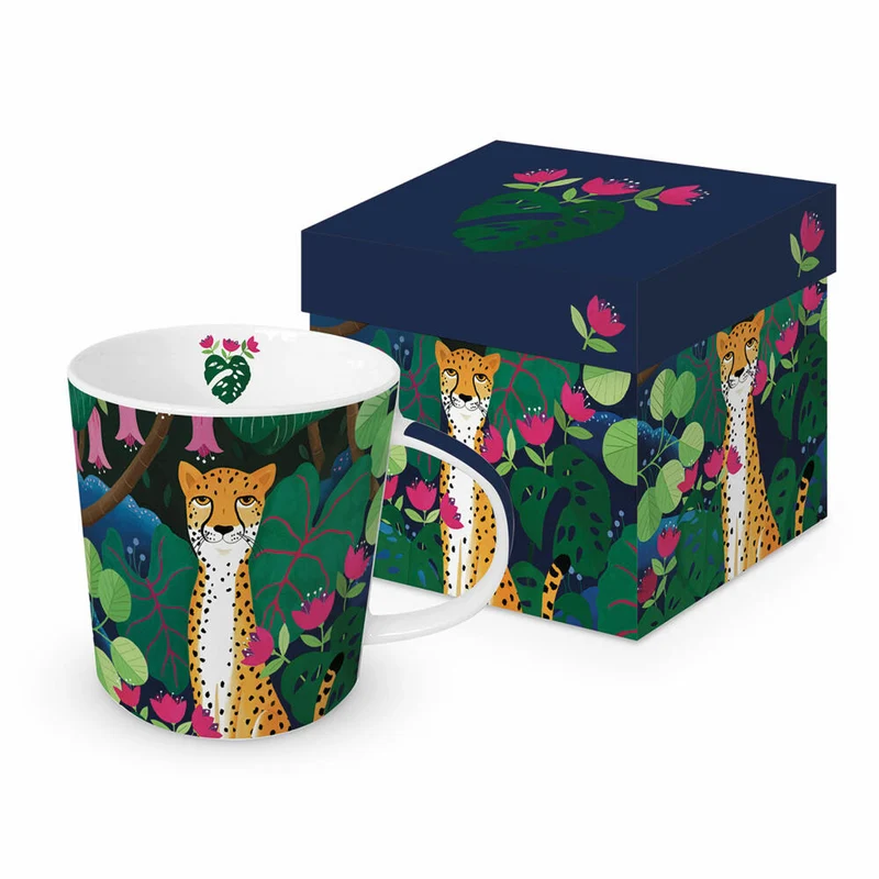 PPD Cheetah Trend Mug, in Geschenkbox, Henkelbecher, Kaffeebecher, Becher, Tasse, New Bone China, 400 ml, 160302565