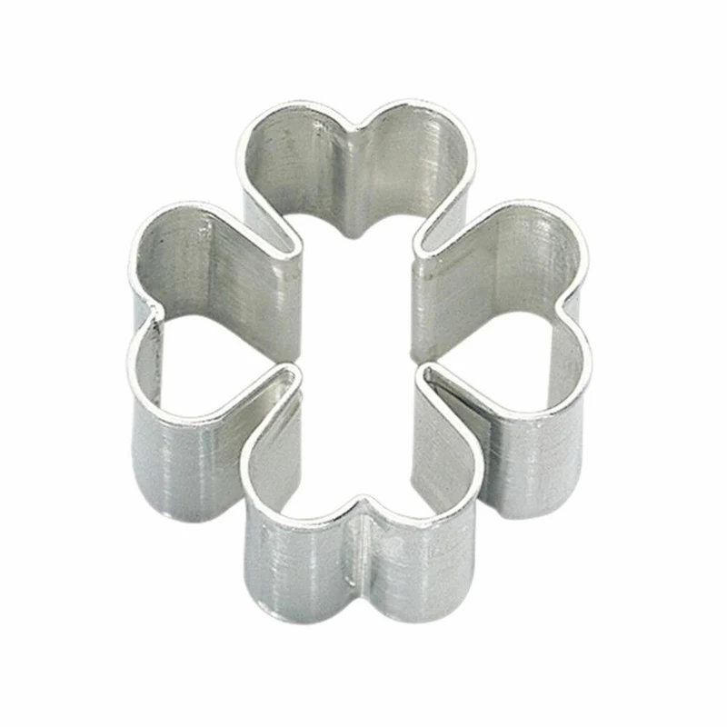 Birkmann Ausstechform Kleeblatt, Ausstecher, Plätzchenform, Keks, Plätzchen, Weißblech, 6 cm, 122543
