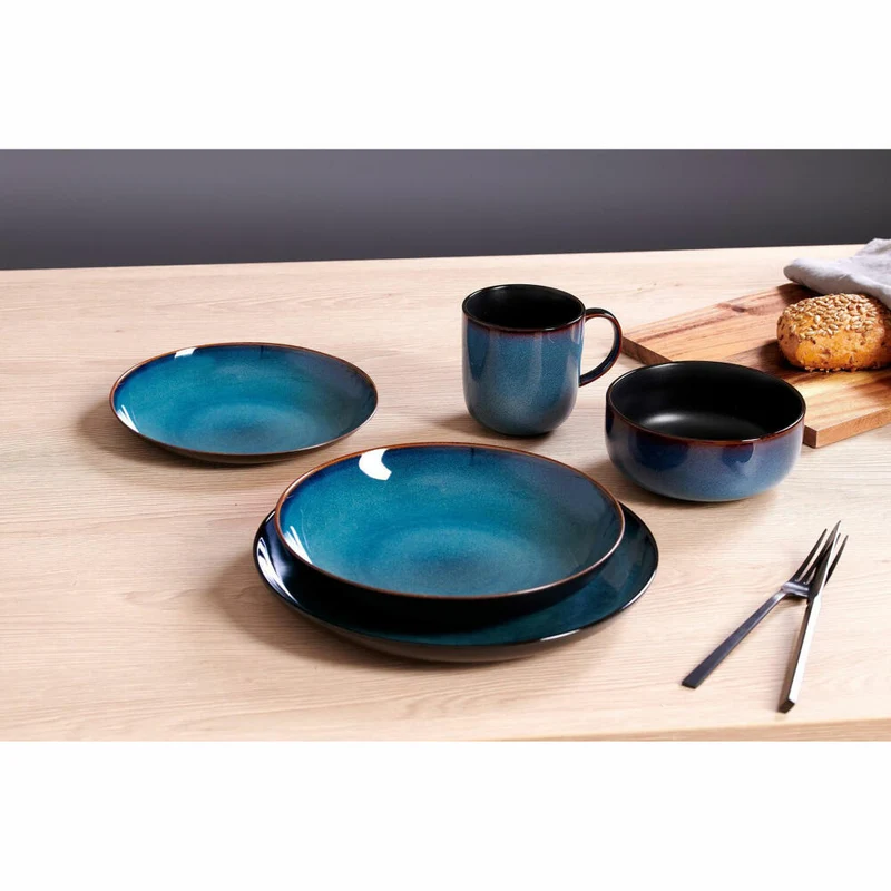 Ritzenhoff & Breker Bali Schale, Müslischale, Dessertschale, Schüssel, Steinzeug, Blau, Ø 14.5 cm, 418316