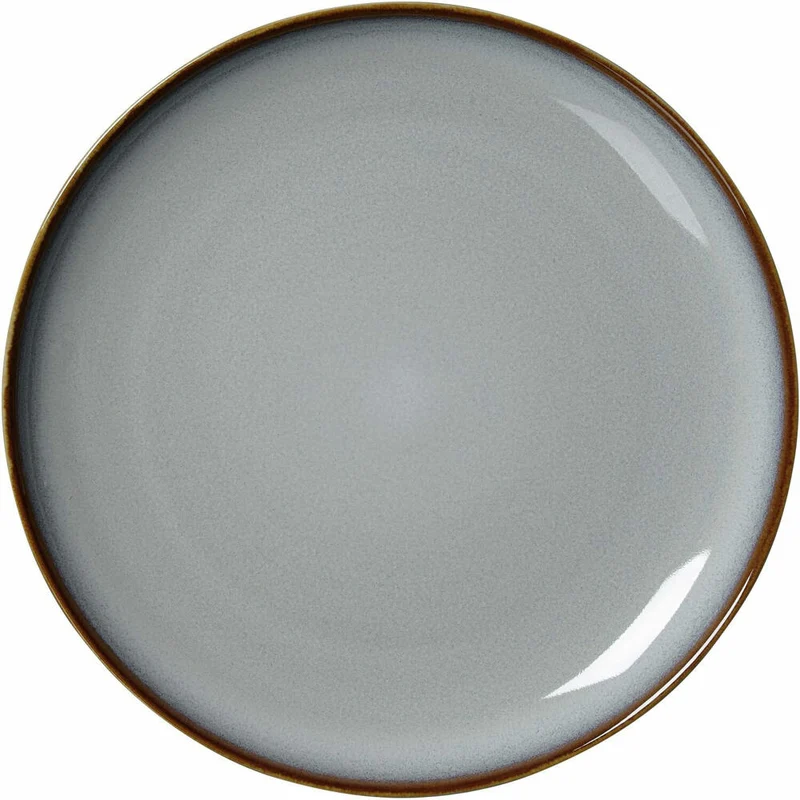 Ritzenhoff & Breker Portofino Teller, Dessertteller, Frühstücksteller, Steinzeug, Grau, Ø 20.5 cm, 418361