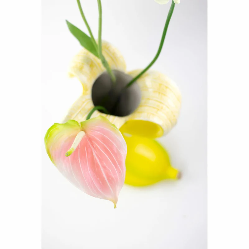 Donkey Products Vase Big Banana Romance, Dekovase, Blumenvase, Dolomit, Gelb, 18 x 12 x 35 cm, 210743