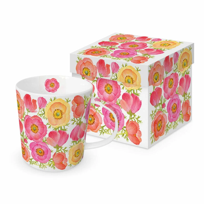 PPD Poppy Paradise Trend Mug, in Geschenkbox, Henkelbecher, Kaffeebecher, Becher, Tasse, New Bone China, 400 ml, 160302590
