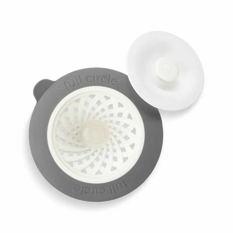 Full Circle Home Abtropfsieb Sinksational, verstellbarer Abflussaufsatz, Weiß, 11.4 cm, FC16402-KW