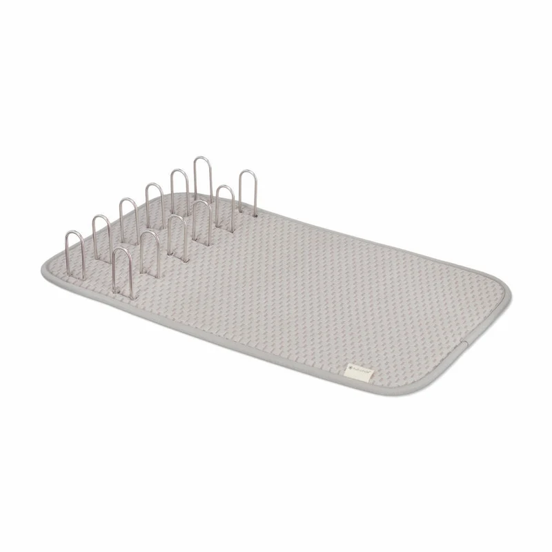 Full Circle Home Abtropfgestell Shape-Shifter mit Mikrofasermatte, Edelstahl, Grau, FC20402GY