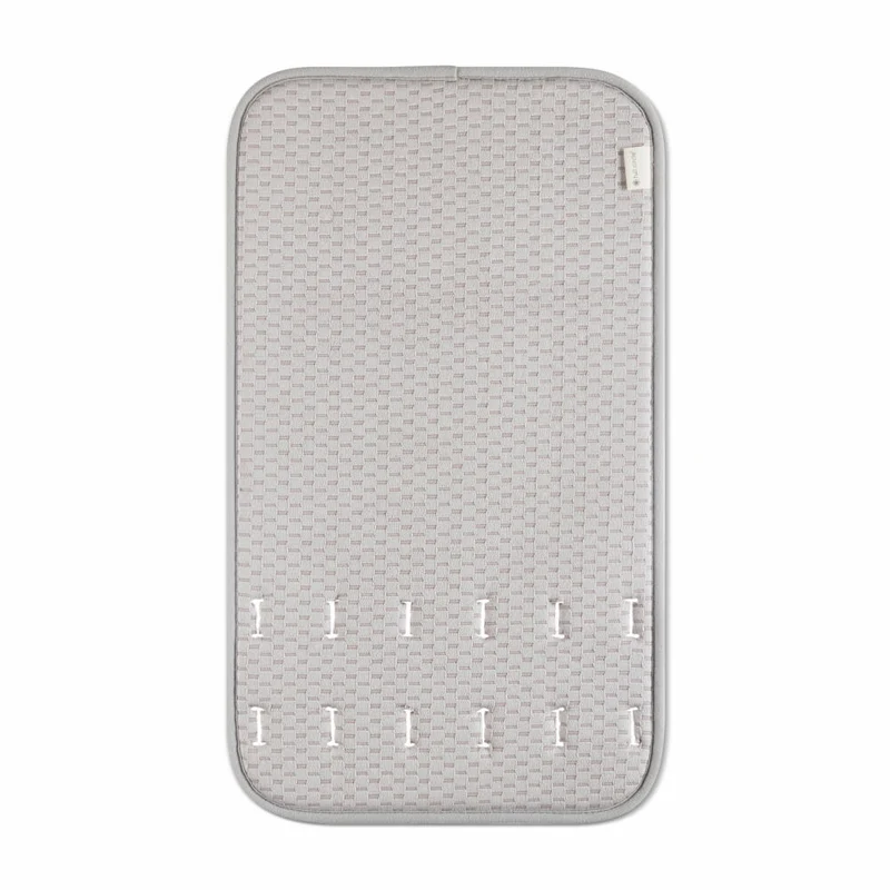 Full Circle Home Abtropfgestell Shape-Shifter mit Mikrofasermatte, Edelstahl, Grau, FC20402GY