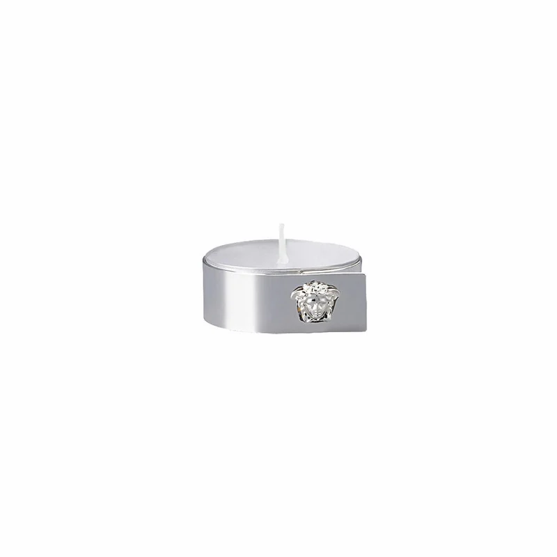 Rosenthal Versace Tischlicht Medusa Silver, Metall, 5 x 4 cm, 69201-321641-04794