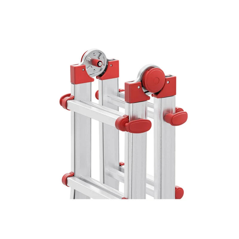 Hailo Sprossenleiter M80, Multifunktionsleiter, Aluminium, Silberfarben, 4x3 Sprossen, 7512-007