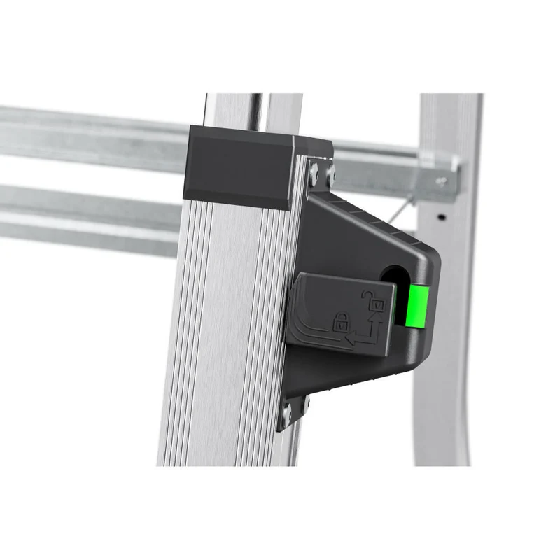 Hailo Stehleiter TL 100 TopLine, Teleskop-Stehleiter, Aluminium, Silberfarben, 3-5 Stufen, 8450-100
