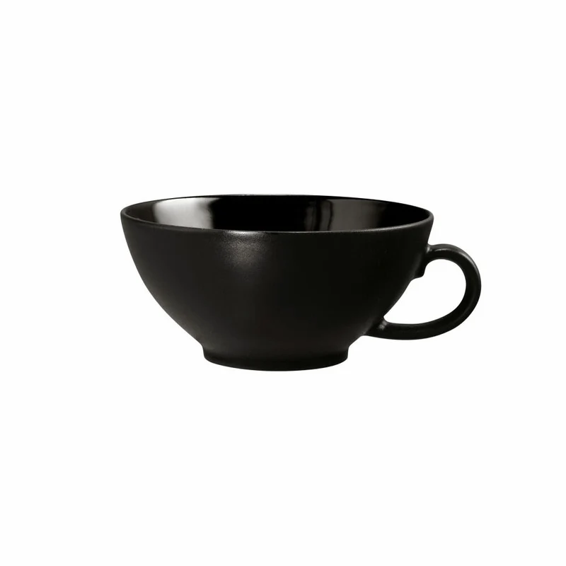 Seltmann Weiden Liberty Teeobertasse Klein, Teetasse, Tee Tasse, Porzellan, Velvet Black, 140 ml, 001.764296