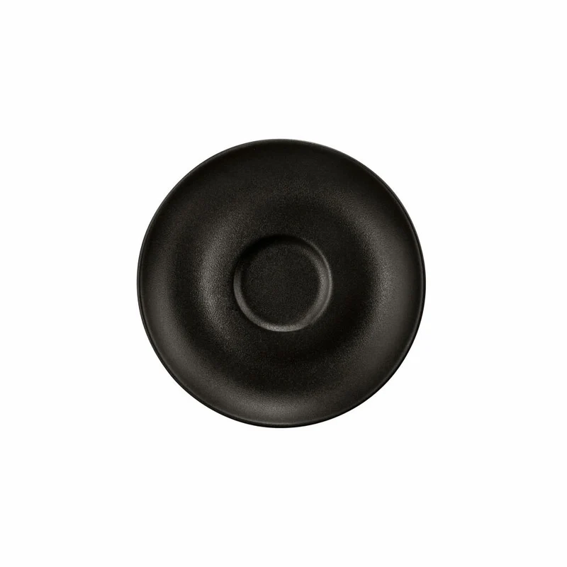 Seltmann Weiden Liberty Espressountertasse, Untertasse, Unterteller, Porzellan, Velvet Black, Ø 11.9 cm, 001.764298