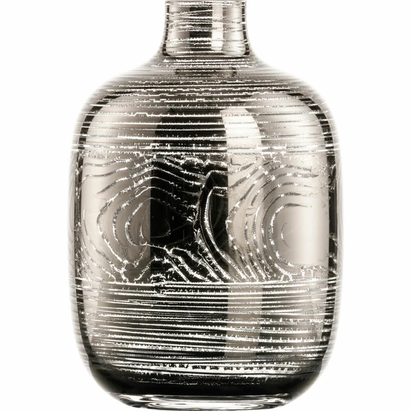 Eisch Vase Goldleaf, Blumenvase, Tischvase, Dekovase, Kristallglas, Platin, 17 cm, 77648117