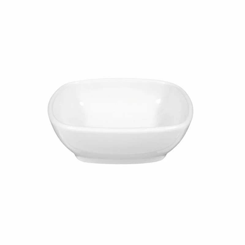 Seltmann Weiden Lido Dipschale Nieder Eckig, Snackschale, Dip Schale, Schüssel, Porzellan, Weiß, 65 ml, 001.764553
