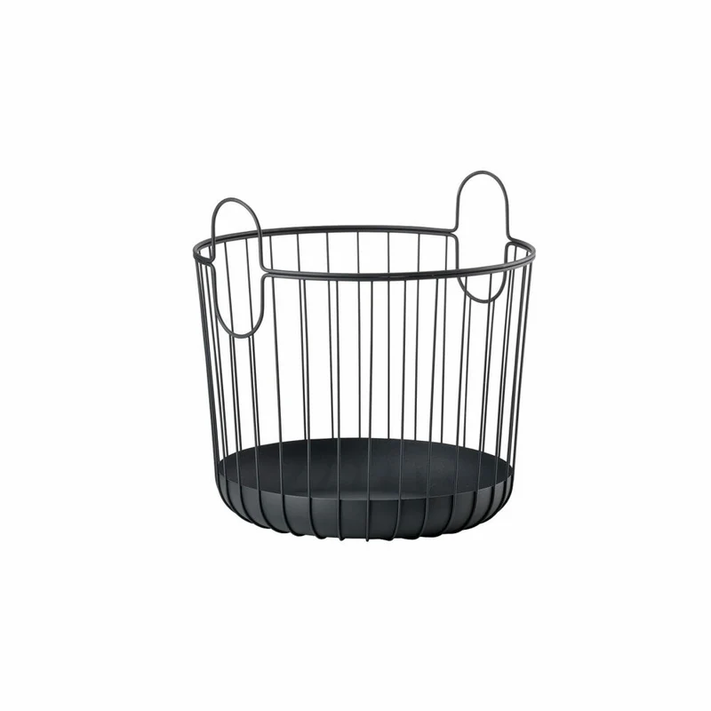 Zone Denmark Korb Inu, Metallkorb, Wäschekorb, Dekokorb, Übertopf, Metall, Black, Ø 40.6 cm, 10550