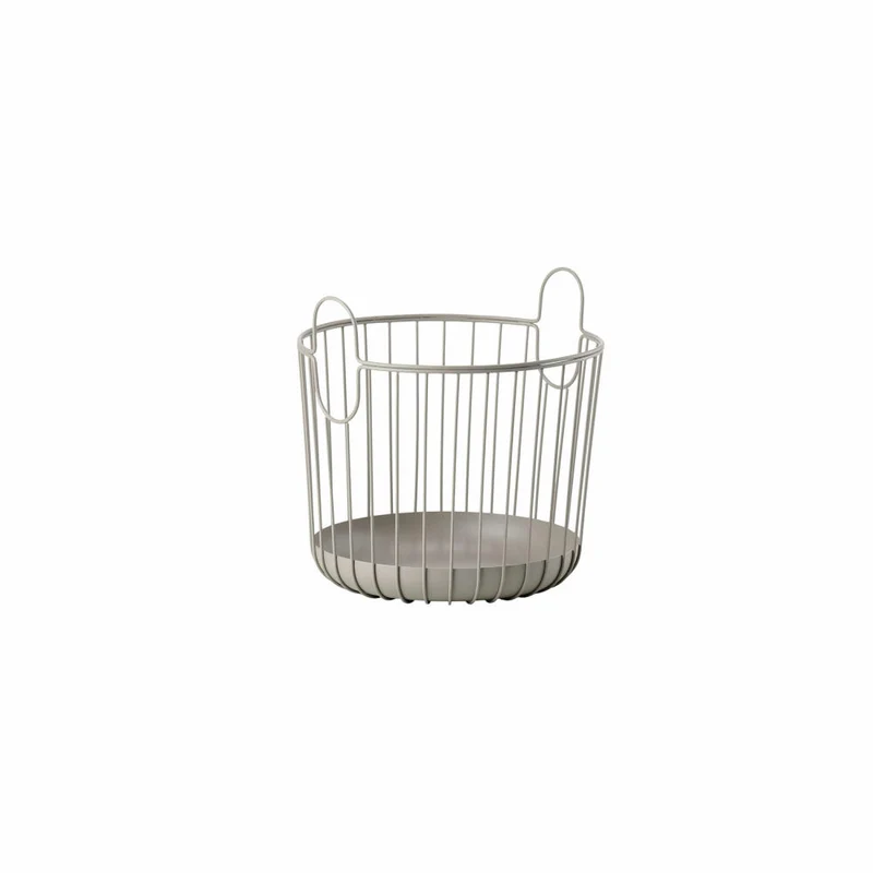 Zone Denmark Korb Inu, Metallkorb, Wäschekorb, Dekokorb, Übertopf, Metall, Taupe, Ø 20 cm, 10570