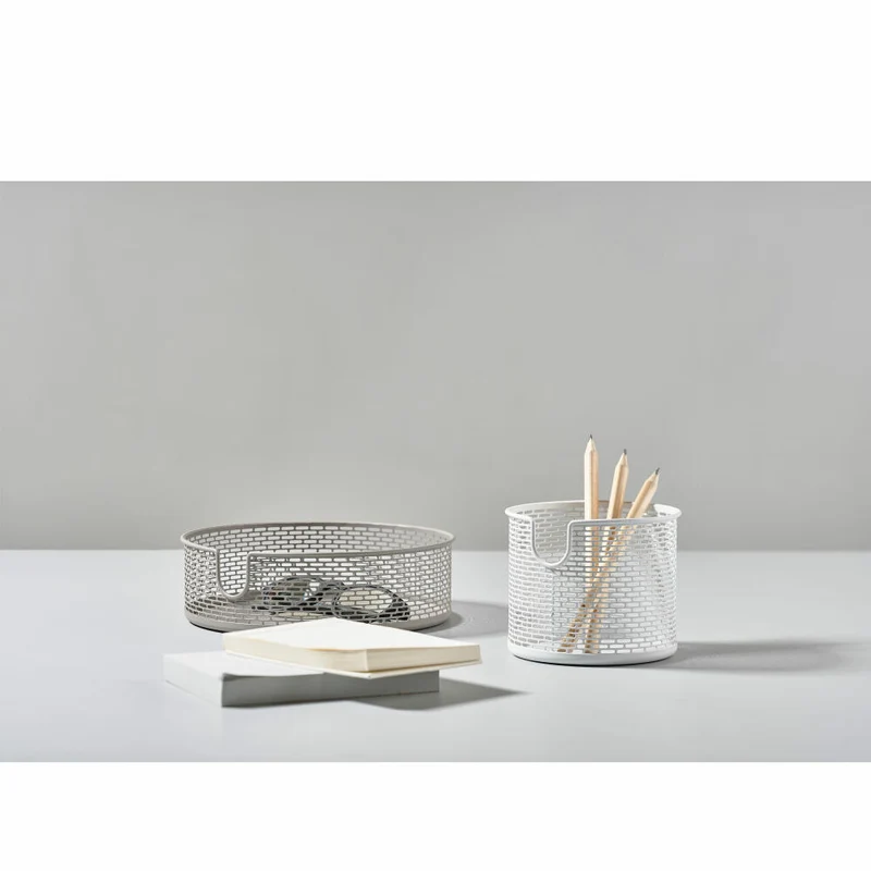 Zone Denmark Korb, Metallkorb, Aufbewahrungskorb, Make Up Organizer, Metall / Eisen, White, H 10 cm, 10573