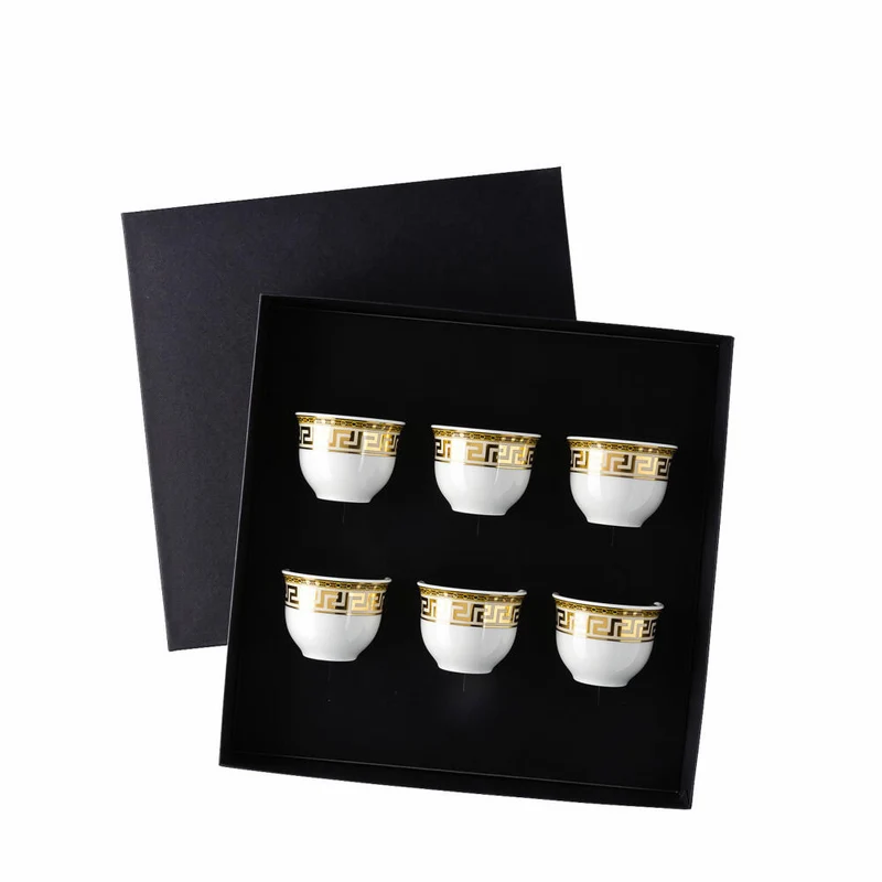 Rosenthal Versace Becher klein 6er Set Prestige Gala, Porzellan, 80 ml, 14413-403637-28403