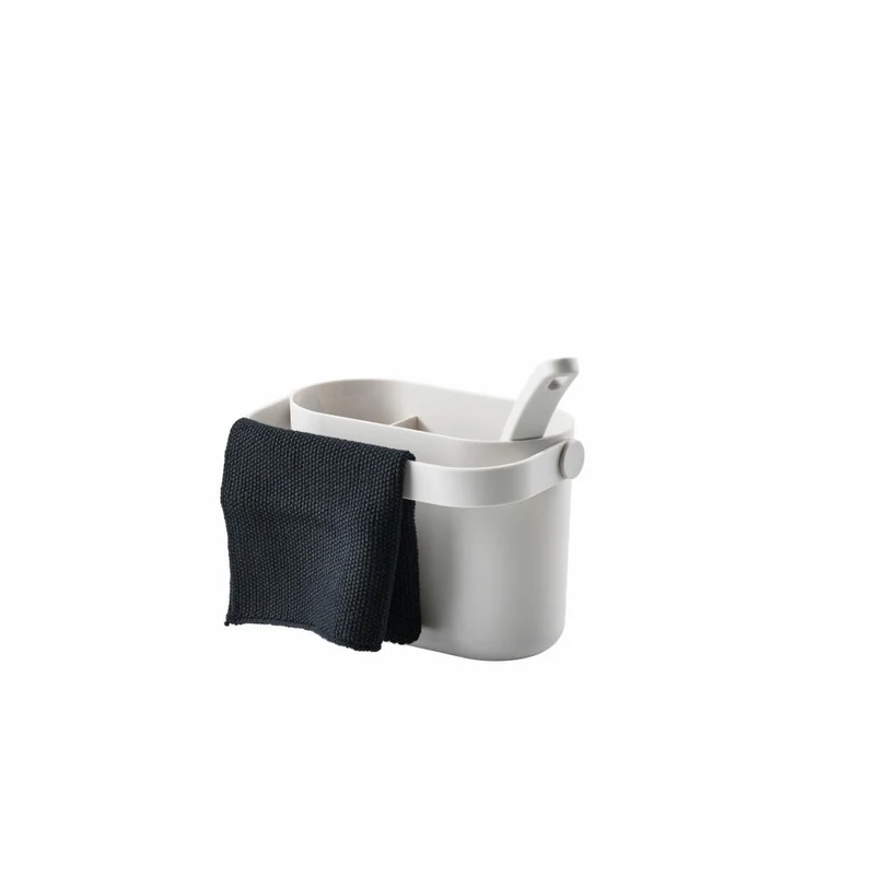 Zone Denmark Geschirrspülset Circular, 3-tlg., Spülbürste, Spültuch, Utensilien Halter, Schwammhalter, Warm Grey, 26735