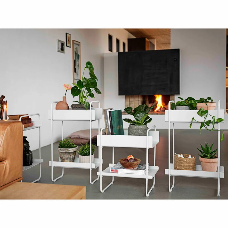 Zone Denmark Konsolentisch A-Console Table, Beistelltisch, Sofatisch, Regal, Metall, Soft Grey, H 55.7 cm, 26994