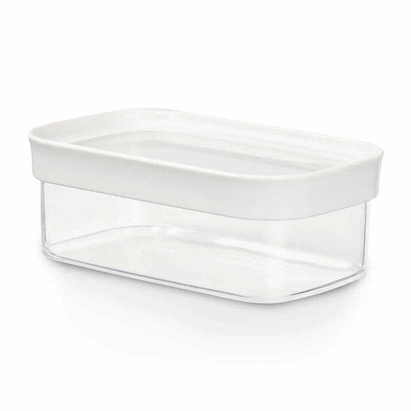 EMSA Optima Trockenvorratsdose Rechteckig, Vorratsdose, Frischhaltedose, Kunststoff, Transparent / Weiß, 0.45 L, N11416