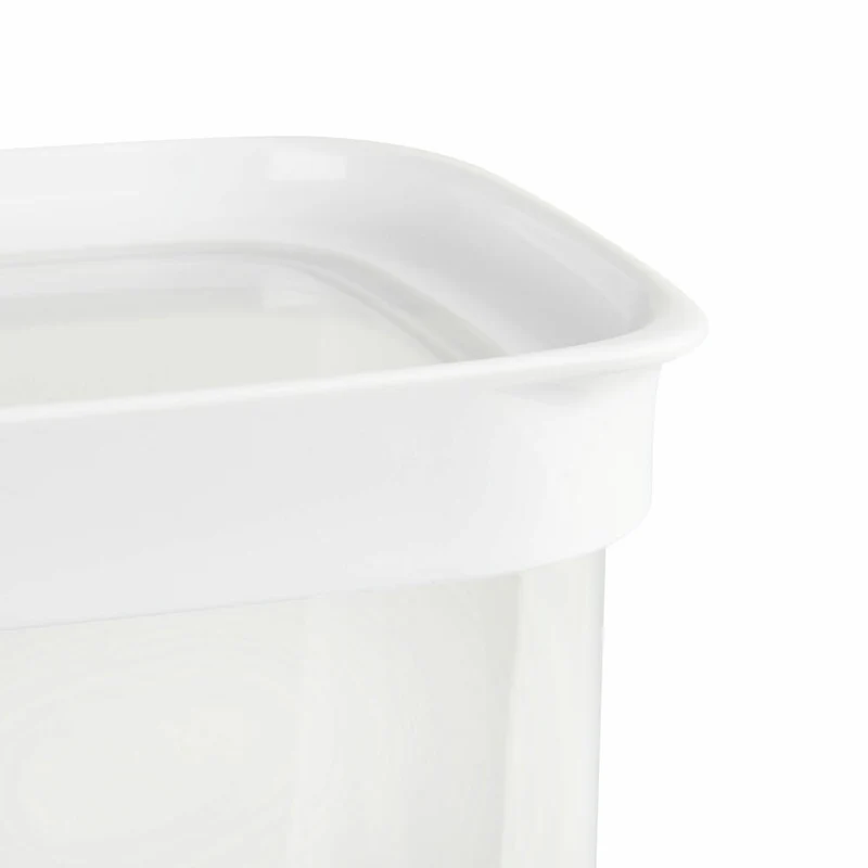 EMSA Optima Schüttdose Rechteckig, Trockenvorratsdose, Vorratsdose, Aufbewahrungsbehälter, Kunststoff, Transparent / Weiß, 1.6 L, N11421