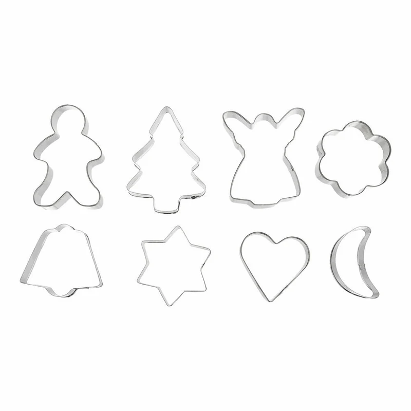 5Five Simply Smart Keksdose mit 8 Ausstechern, Gebäckdose, Metall, 13.5 cm, 136157
