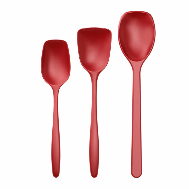 Rosti Rührlöffelset 3-tlg. New Classic, Küchenhelfer, Kunststoff, Rot, 30129