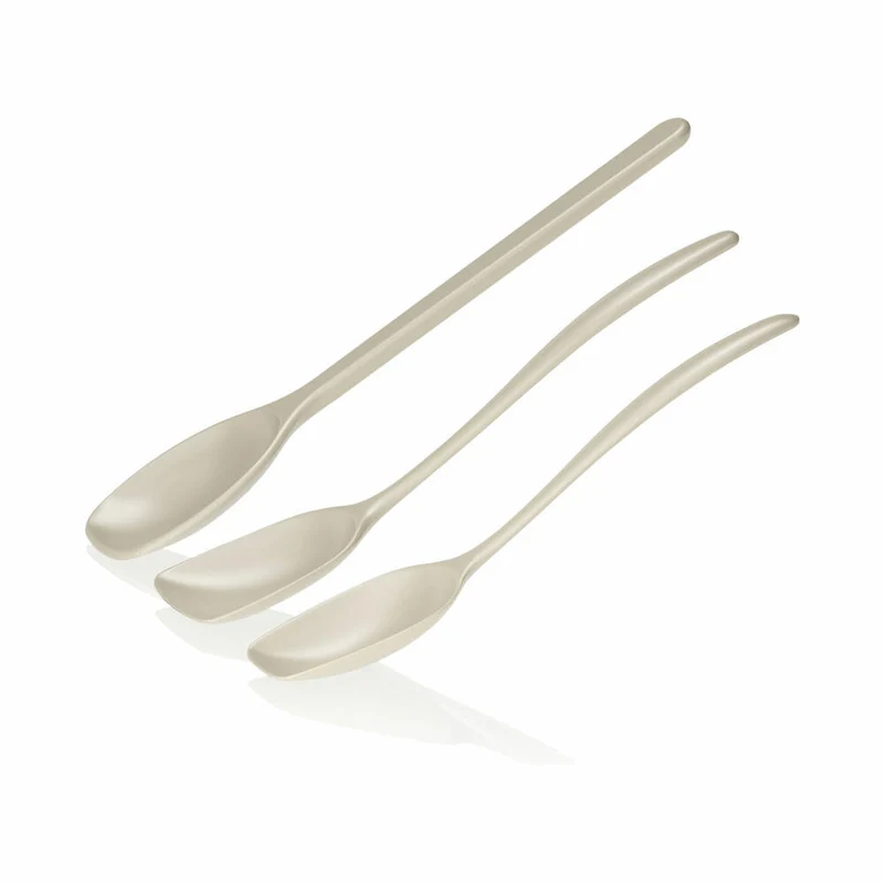 Rosti Rührlöffelset 3-tlg. New Classic, Küchenhelfer, Kunststoff, Humus, 30136