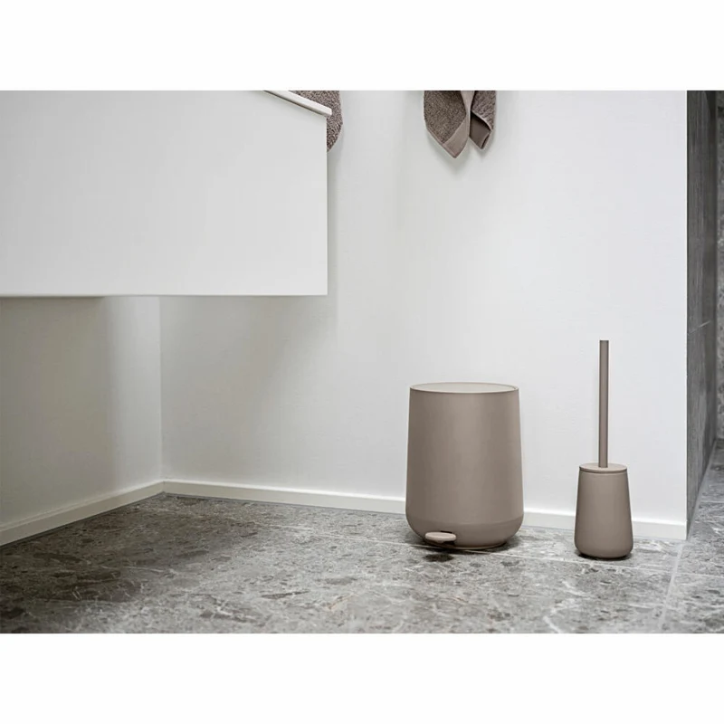 Zone Denmark Pedaleimer Nova, Treteimer, Mülleimer, Kosmetikeimer, Badeimer, ABS, Taupe, 5 L, 28085