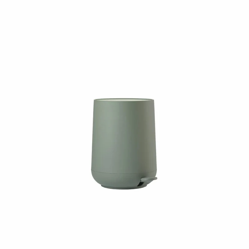 Zone Denmark Pedaleimer Nova, Treteimer, Mülleimer, Kosmetikeimer, Badeimer, ABS, Olive Green, 5 L, 28103