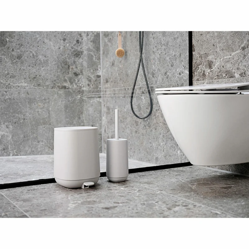 Zone Denmark Pedaleimer Time, Treteimer, Mülleimer, Kosmetikeimer, Badeimer, ABS, Soft Grey, 3 L, 28129
