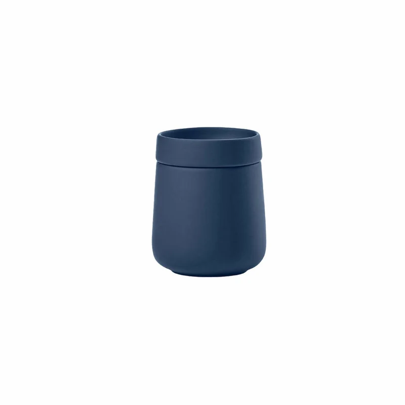 Zone Denmark Gefäß mit Deckel Nova One, Keramikbehälter, Aufbewahrungsdose, Badezimmer, Steinzeug, Royal Blue, 290 ml, 28187