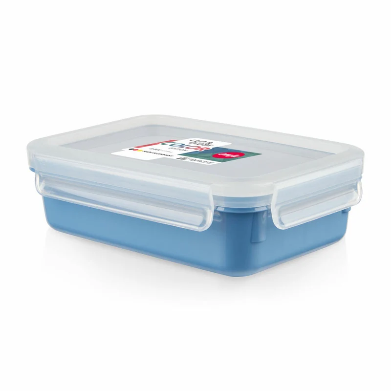 EMSA Clip & Close COLOR EDITION Frischhaltedose, Vorratsbehälter, Vorratsdose, Kunststoff, Aqua Blau, 0.8 L, N10125