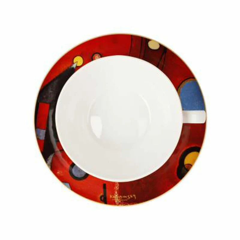 Goebel Milchkaffeetasse Kandinsky - Schweres Rot, Tasse, Kaffeetasse, Teetasse, Fine Bone China, 67075031
