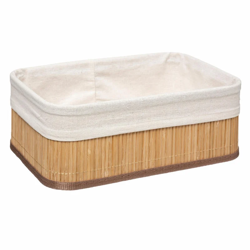 5Five Simply Smart Aufbewahrungskorb-Set 3-tlg., Körbchen, Bambus, Polyester, 174509A