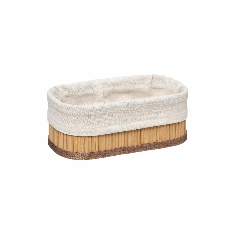 5Five Simply Smart Aufbewahrungskorb-Set 3-tlg., Körbchen, Bambus, Polyester, 174509A
