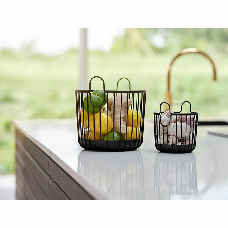 Zone Denmark Korb Inu, Metallkorb, Aufbewahrungskorb, Make Up Organizer, Metall / Eisen, Black, Ø 10.5 cm, 28259