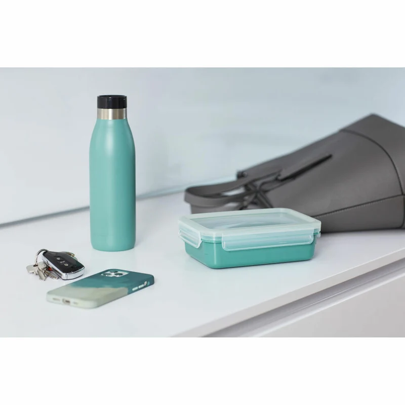EMSA Clip & Close COLOR EDITION Frischhaltedose, Vorratsbehälter, Vorratsdose, Kunststoff, Pudergrün, 0.8 L, N10127
