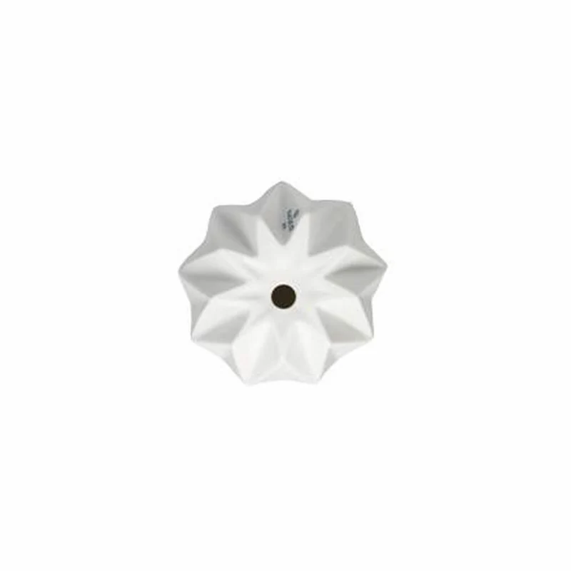 Goebel Kerzenhalter Polygono Star, Kerzenständer, Biskuitporzellan, Biskuit weiß, H 12.5 cm, 14005621