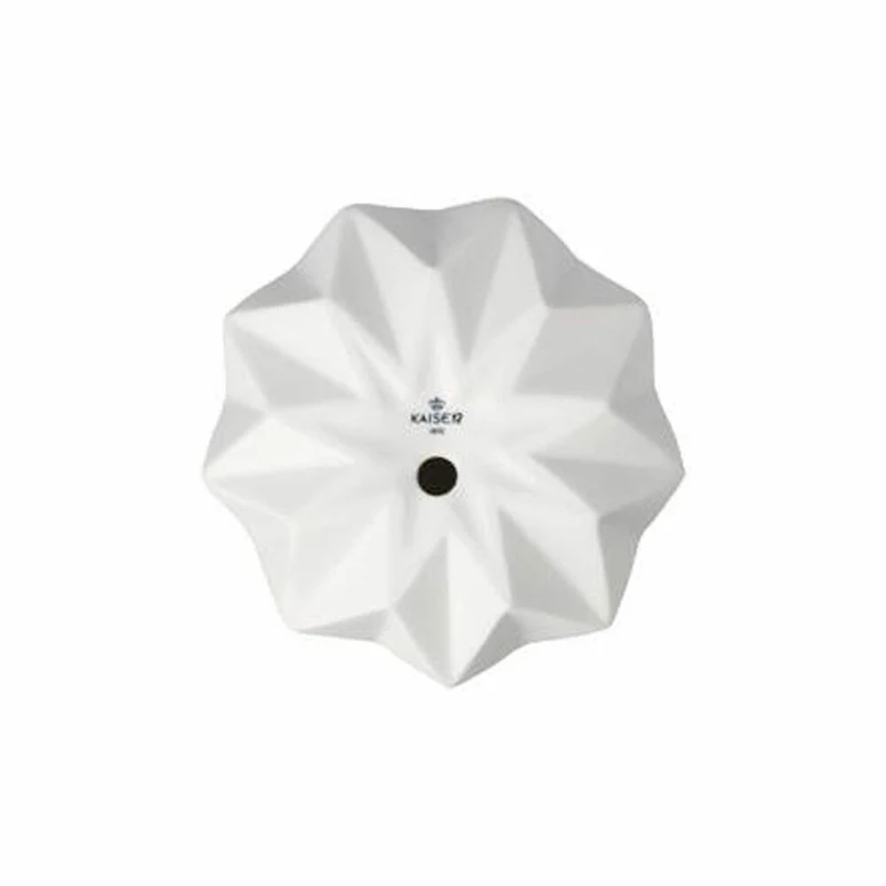 Goebel Kerzenhalter Polygono Star, Kerzenständer, Biskuitporzellan, Biskuit weiß, H 8 cm, 14005631